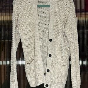 American Eagle Cream Knit Sweater